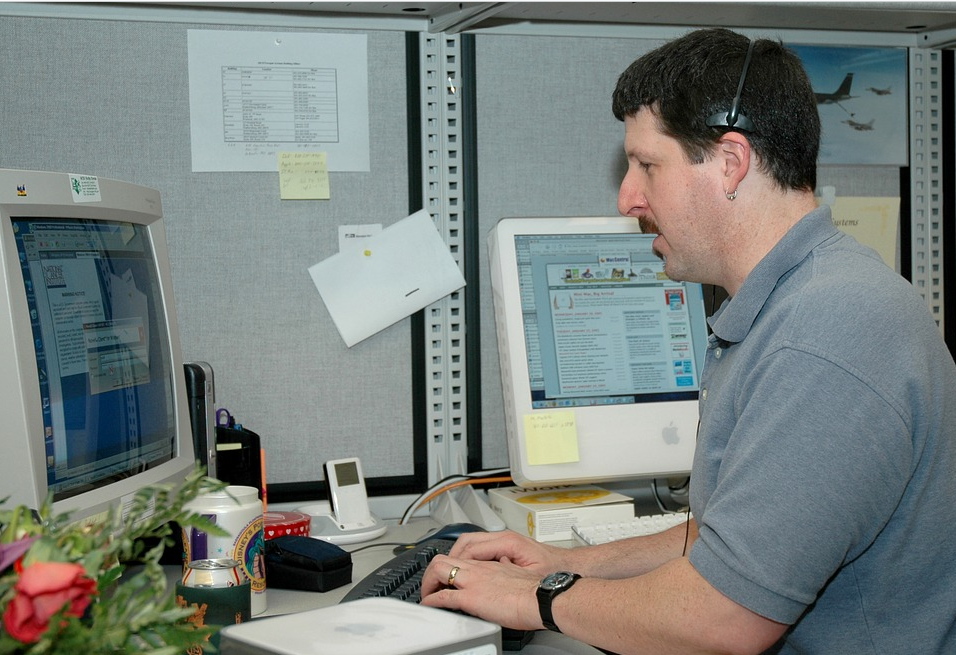man using computer