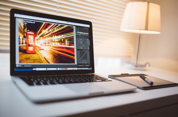 designing in a laptop